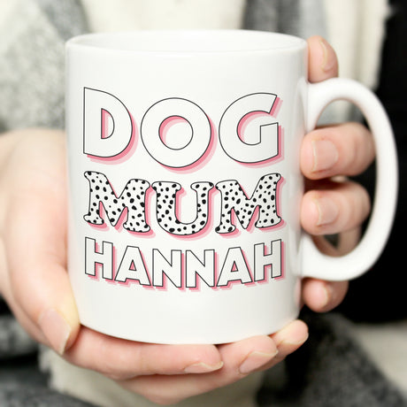 Personalised Dog Mum Pink Spots Mug Default Title - Mugs at Gift Moments