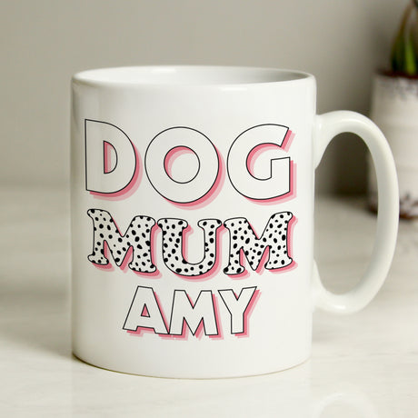 Personalised Dog Mum Pink Spots Mug - Mugs at Gift Moments