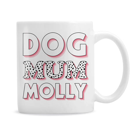 Personalised Dog Mum Pink Spots Mug - Mugs at Gift Moments