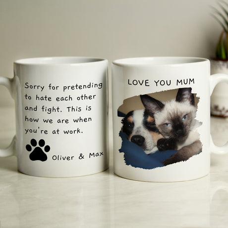 Personalised Free Text Pet Photo Upload Mug - Mugs at Gift Moments