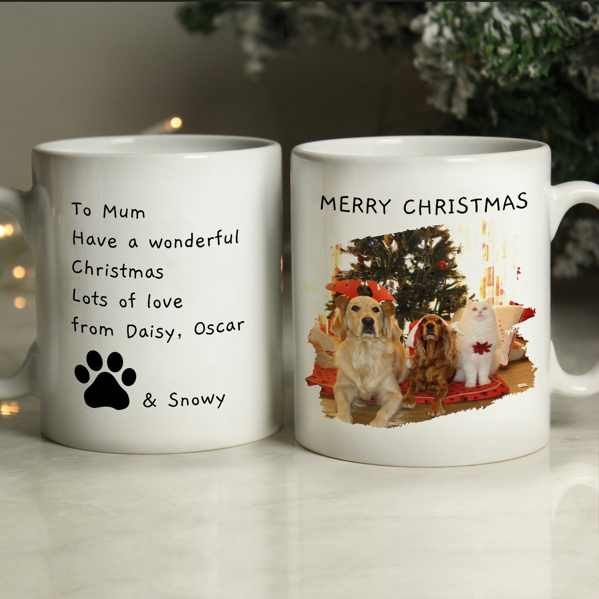 Personalised Free Text Pet Photo Upload Mug - Mugs at Gift Moments