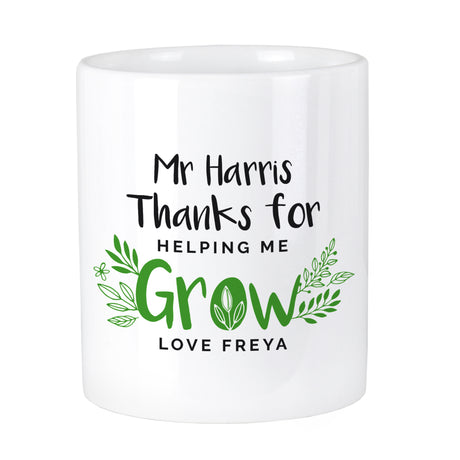 Personalised Thanks For Helping Me Grow Ceramic Storage Pot - Storage at Gift Moments