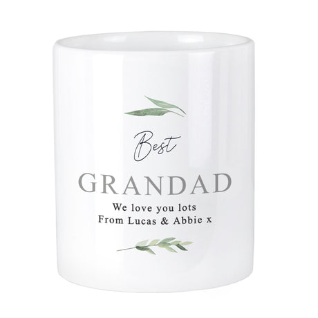 Personalised Free Text Botanical Ceramic Storage Pot - Storage at Gift Moments