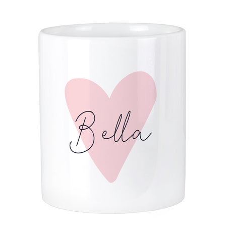 Personalised Pink Heart Ceramic Storage Pot - Storage at Gift Moments