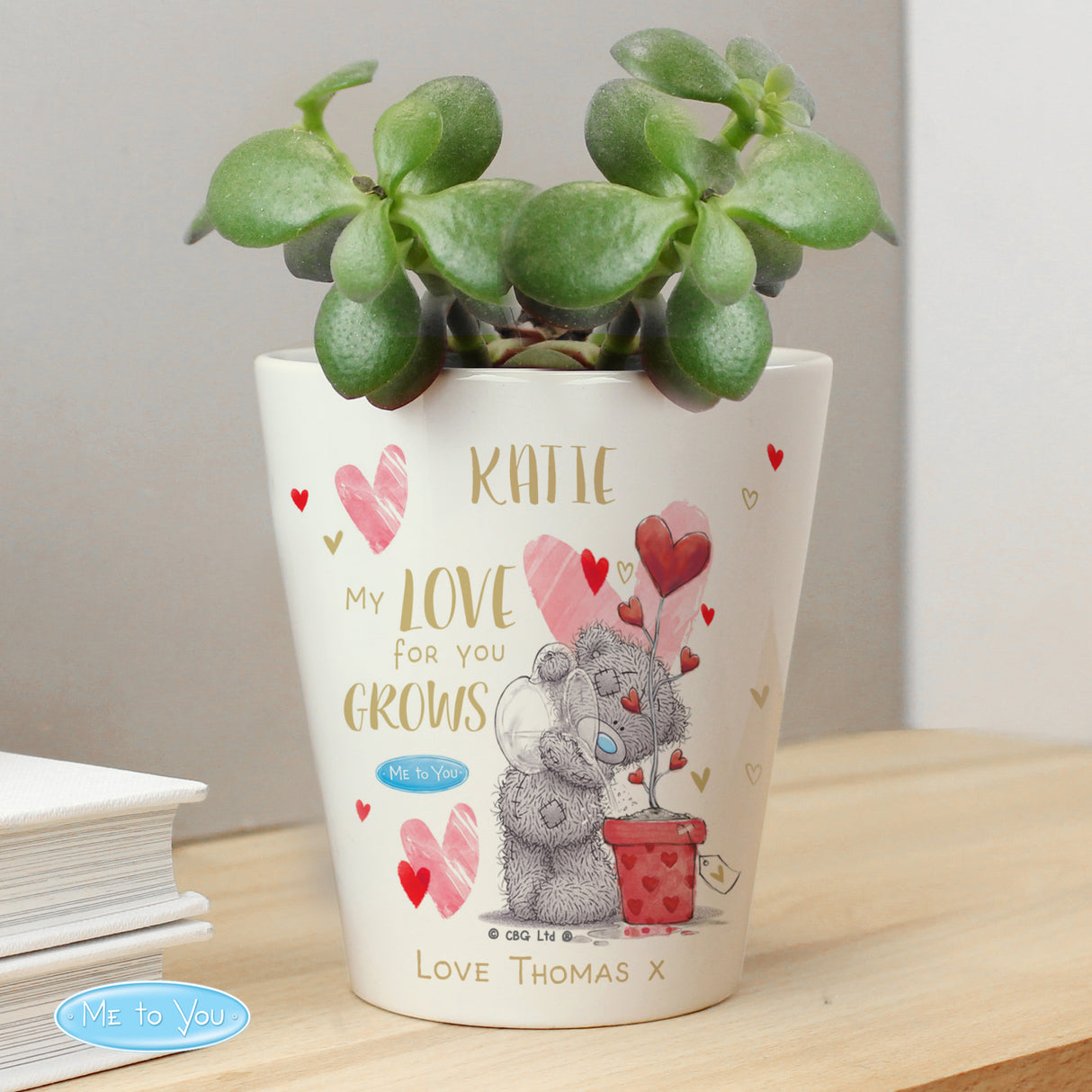 Personalised Me To You Love Grows Plant Pot Default Title - Vases & Plant Pots at Gift Moments