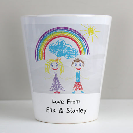 Personalised Childrens Drawing Photo Upload Plant Pot - Vases & Plant Pots at Gift Moments