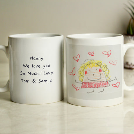 Personalised Childrens Drawing Photo Upload Mug - Mugs at Gift Moments