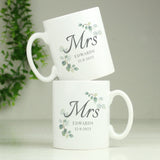 Personalised Botanical Mrs Mug - Mugs at Gift Moments