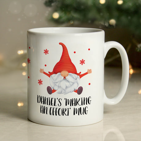 Personalised Red Gonk Christmas Mug - Mugs at Gift Moments