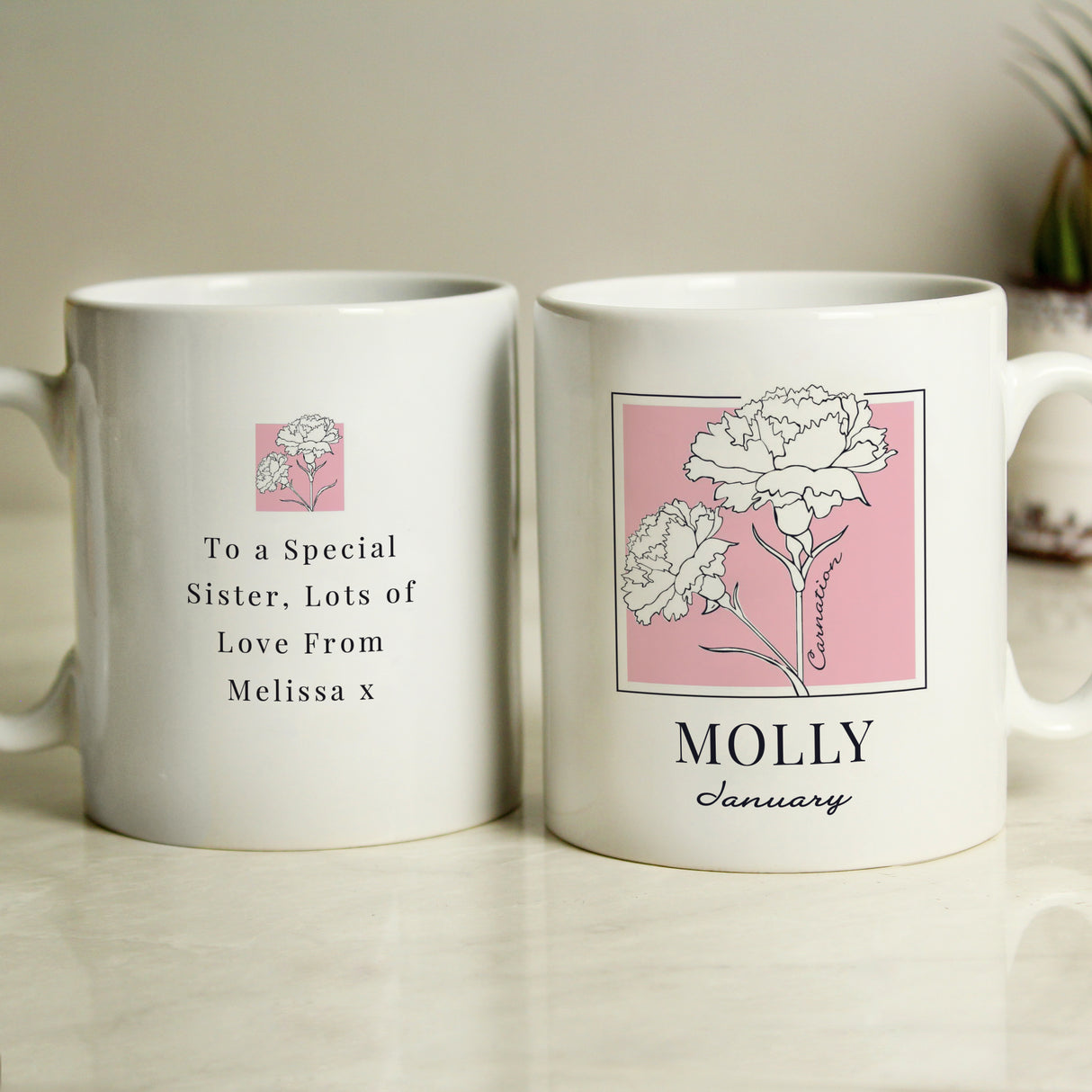 Personalised Birth Flower Mug - Mugs at Gift Moments