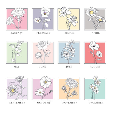 Personalised Birth Flower Mug - Mugs at Gift Moments