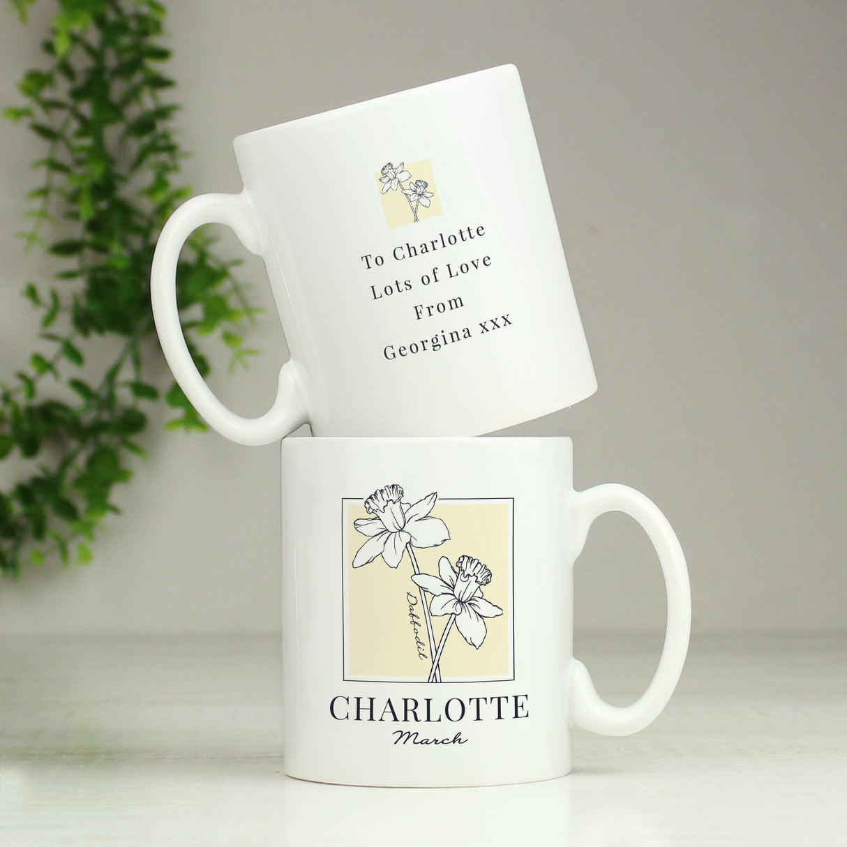 Personalised Birth Flower Mug - Mugs at Gift Moments