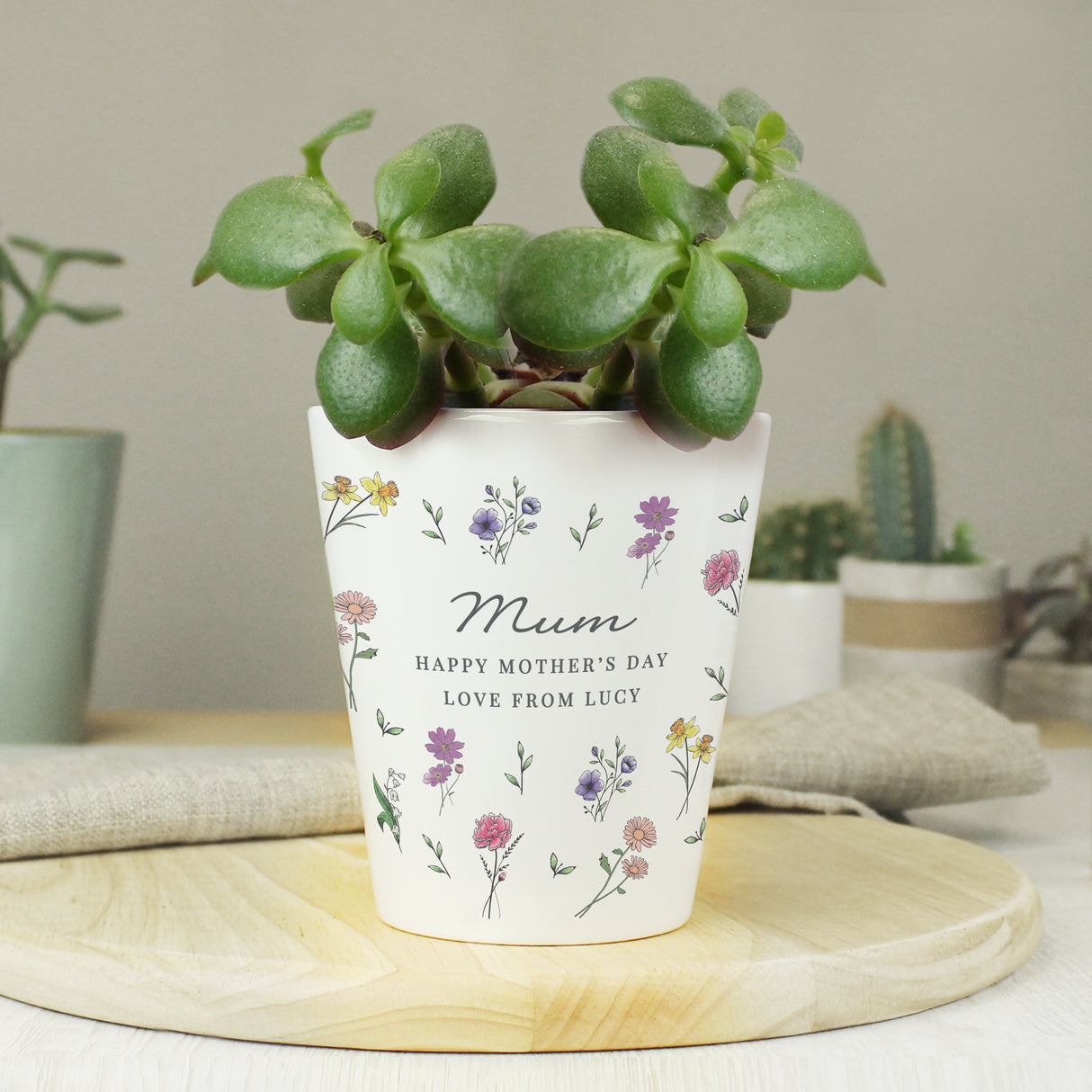 Personalised Wild Flowers Plant Pot Default Title - Pots & Planters at Gift Moments