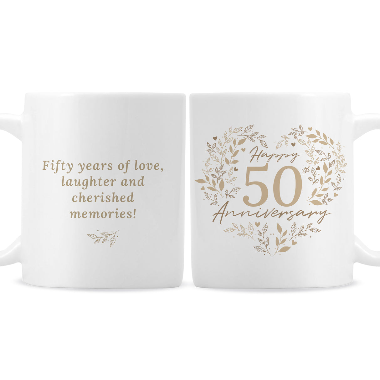 Personalised 50th Golden Wedding Anniversary Mug - Mugs at Gift Moments