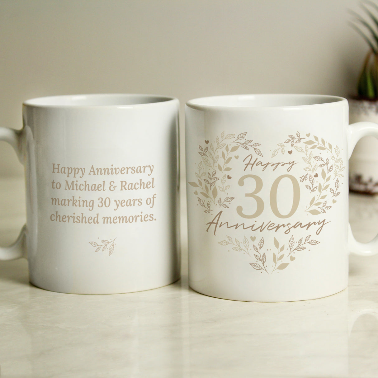 Personalised 30th Pearl Wedding Anniversary Mug - Mugs at Gift Moments