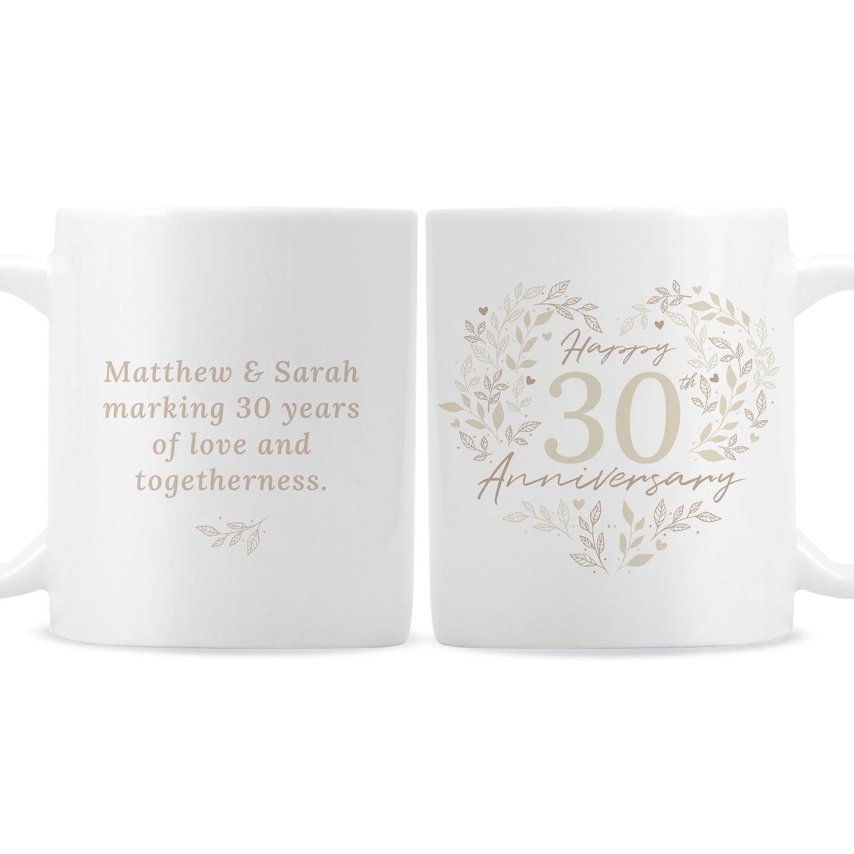 Personalised 30th Pearl Wedding Anniversary Mug - Mugs at Gift Moments