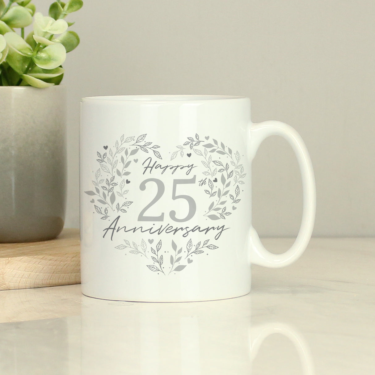 Personalised 25th Silver Wedding Anniversary Mug - Mugs at Gift Moments