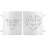 Personalised 25th Silver Wedding Anniversary Mug - Mugs at Gift Moments