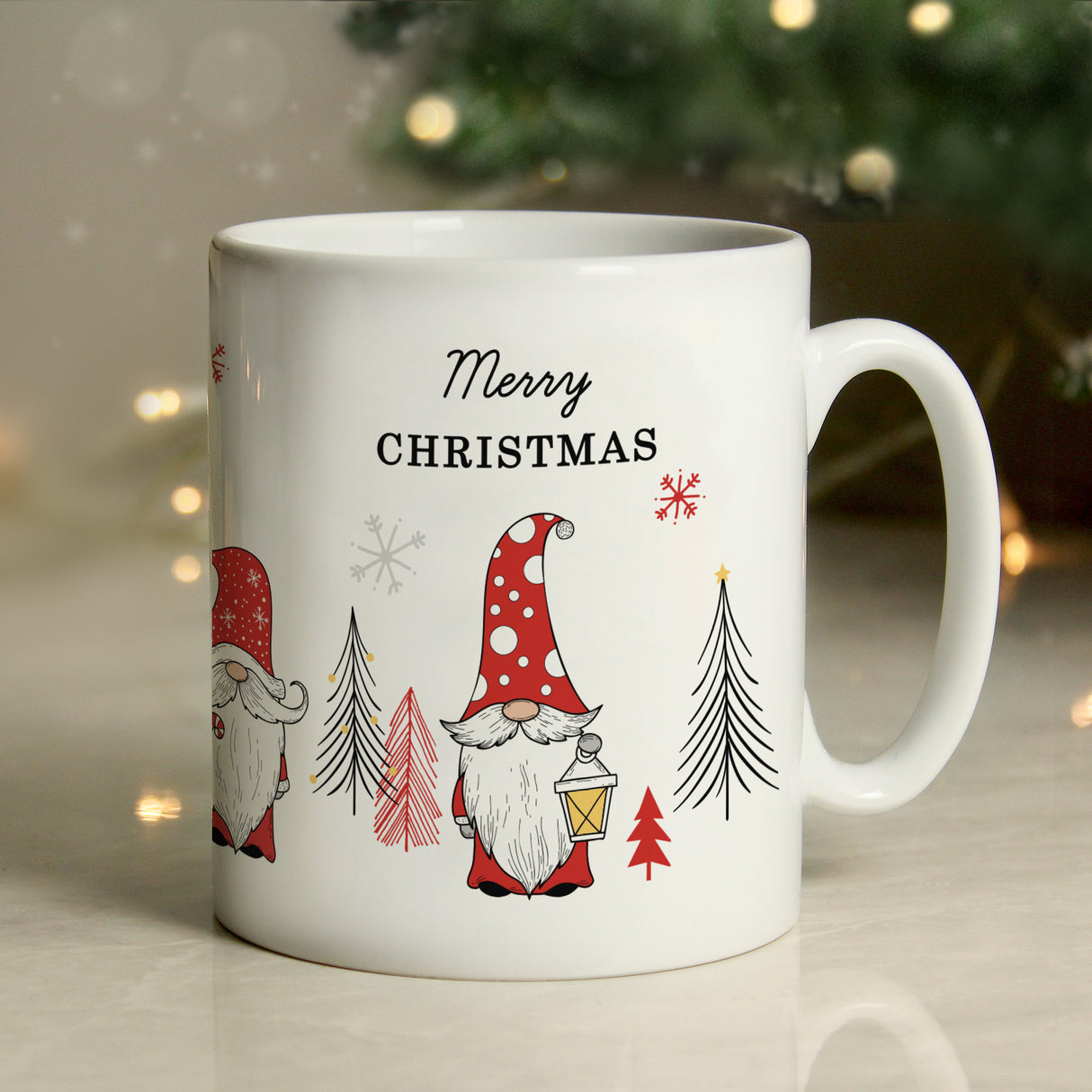 Personalised Christmas Gonk Pattern Mug - Mugs at Gift Moments