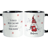 Personalised Gonk Family Black Handled Christmas Mugs - Mugs at Gift Moments