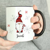 Personalised Gonk Family Black Handled Christmas Mugs - Mugs at Gift Moments