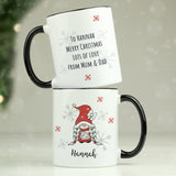 Personalised Gonk Family Black Handled Christmas Mugs - Mugs at Gift Moments