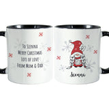 Personalised Gonk Family Black Handled Christmas Mugs - Mugs at Gift Moments