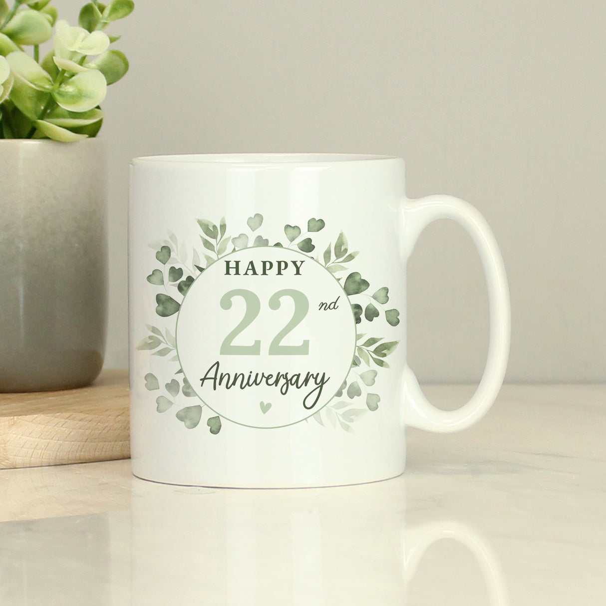 Personalised Botanical Anniversary Mug - Mugs at Gift Moments