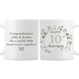 Personalised Botanical Anniversary Mug - Mugs at Gift Moments