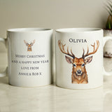 Personalised Watercolour Stag Mug - Mugs at Gift Moments