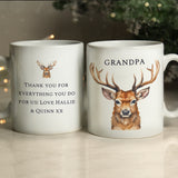 Personalised Watercolour Stag Mug - Mugs at Gift Moments