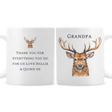 Personalised Watercolour Stag Mug - Mugs at Gift Moments