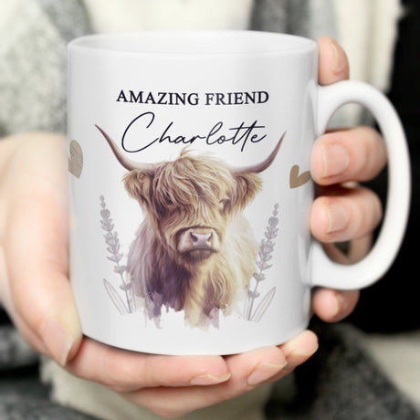 Personalised Highland Cow Mug - Mugs at Gift Moments