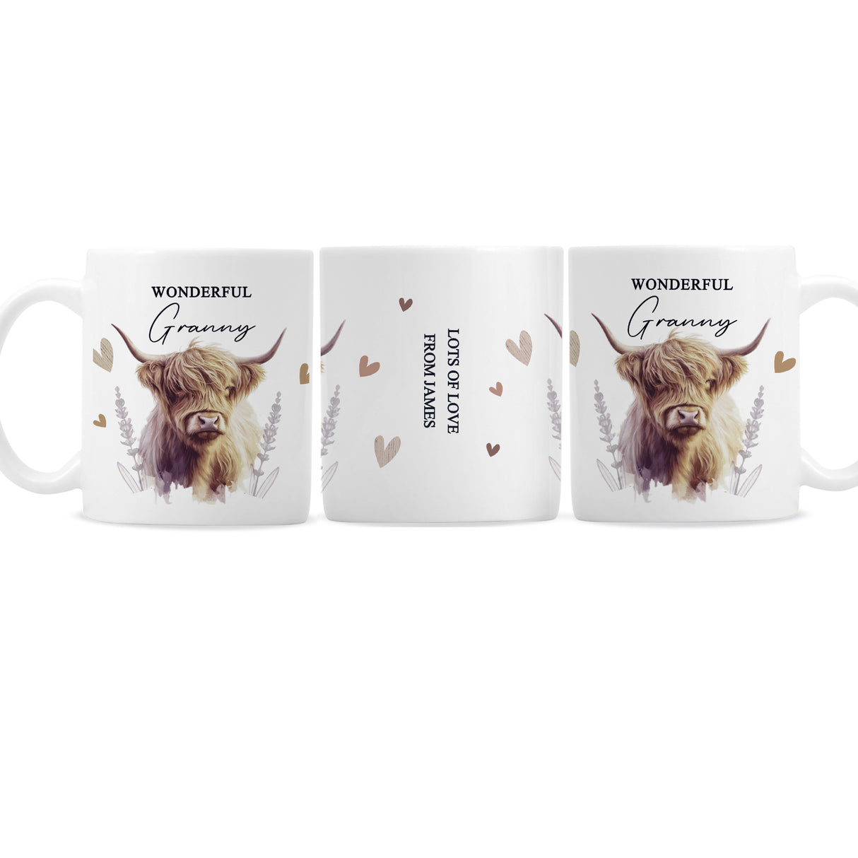 Personalised Highland Cow Mug - Mugs at Gift Moments