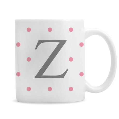 Personalised Monogram Pink Spot Mug - Mugs at Gift Moments