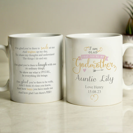 Personalised I Am Glad... Godmother Mug - Mugs at Gift Moments