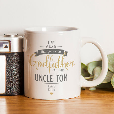 Personalised I Am Glad... Godfather Mug - Mugs at Gift Moments