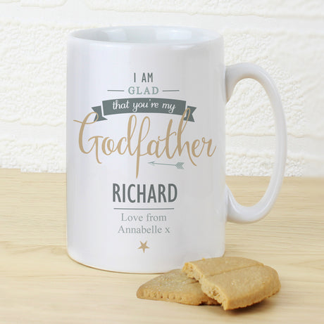 Personalised I Am Glad... Godfather Mug - Mugs at Gift Moments