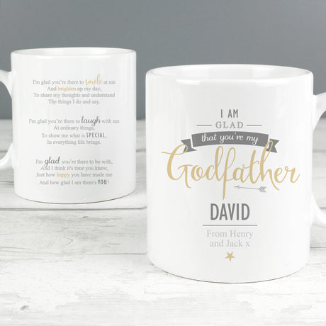 Personalised I Am Glad... Godfather Mug - Mugs at Gift Moments