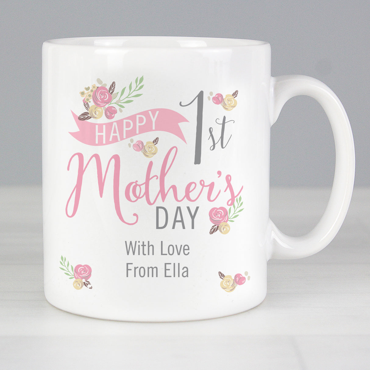 Personalised Floral Bouquet 1st Mothers Day Mug Default Title - Mugs at Gift Moments