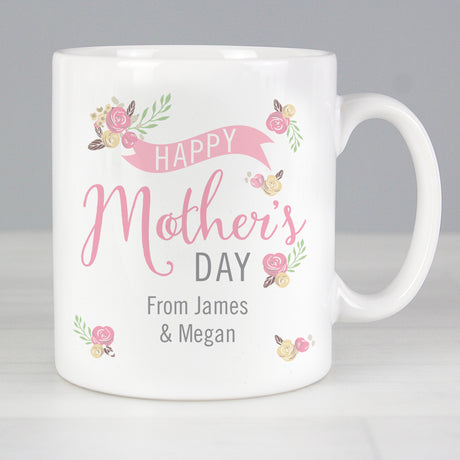 Personalised Floral Bouquet Mothers Day Mug Default Title - Mugs at Gift Moments