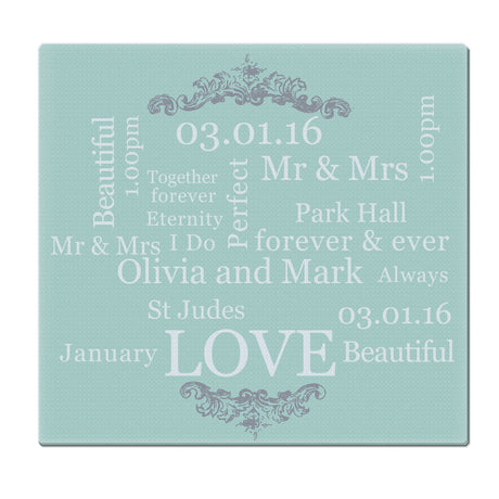 Personalised Typography Glass Chopping Board/Worktop Saver - Chopping Boards at Gift Moments