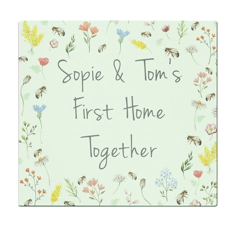 Personalised Busy Bee Glass Chopping Board/Worktop Saver - Chopping Boards at Gift Moments