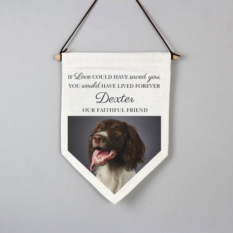 Personalised Photo Upload Pet Memorial Hanging Banner - Banners at Gift Moments