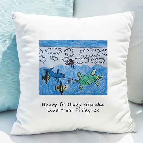 Personalised Childrens Drawing Photo Upload Cushion - Cushions at Gift Moments