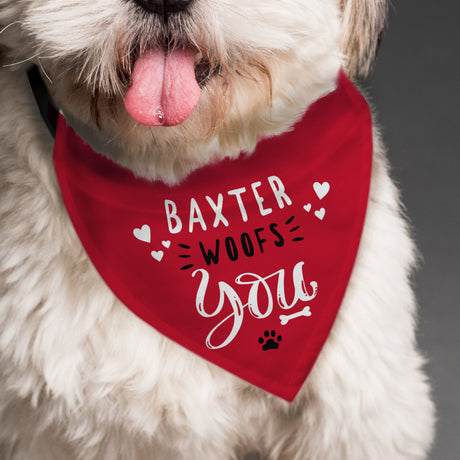 Personalised Woofs You Dog Bandana - Pet Products at Gift Moments