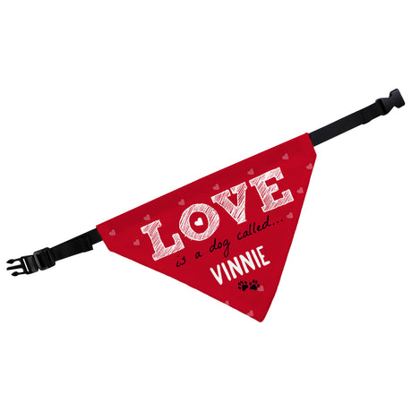 Personalised Love is... Dog Bandana - Pet Products at Gift Moments