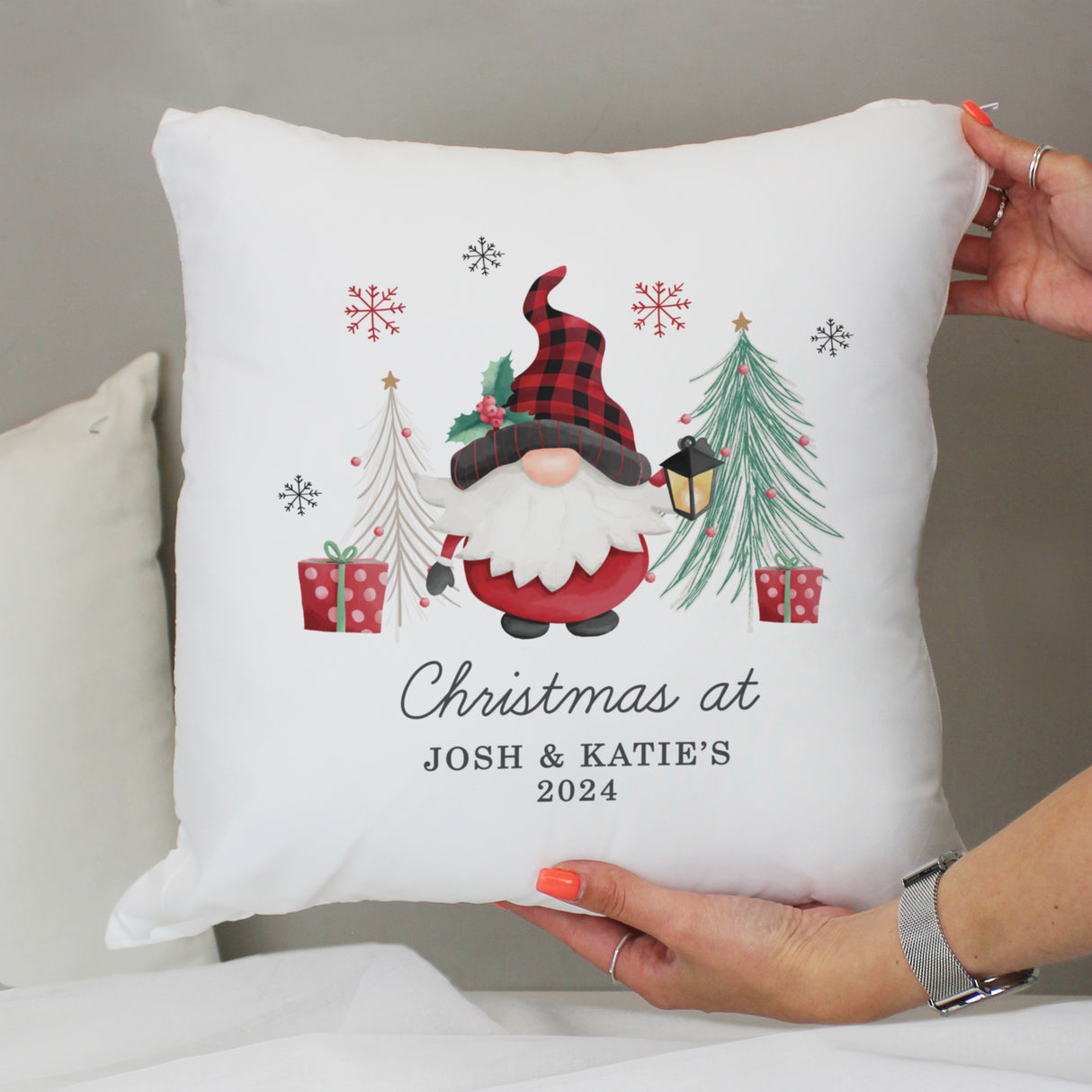 Personalised Gonk Christmas Cushion - Cushions at Gift Moments