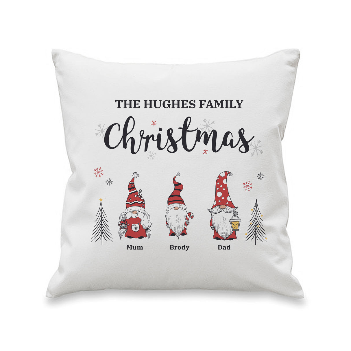 Personalised Gonk Family Christmas Cushion - Cushions at Gift Moments