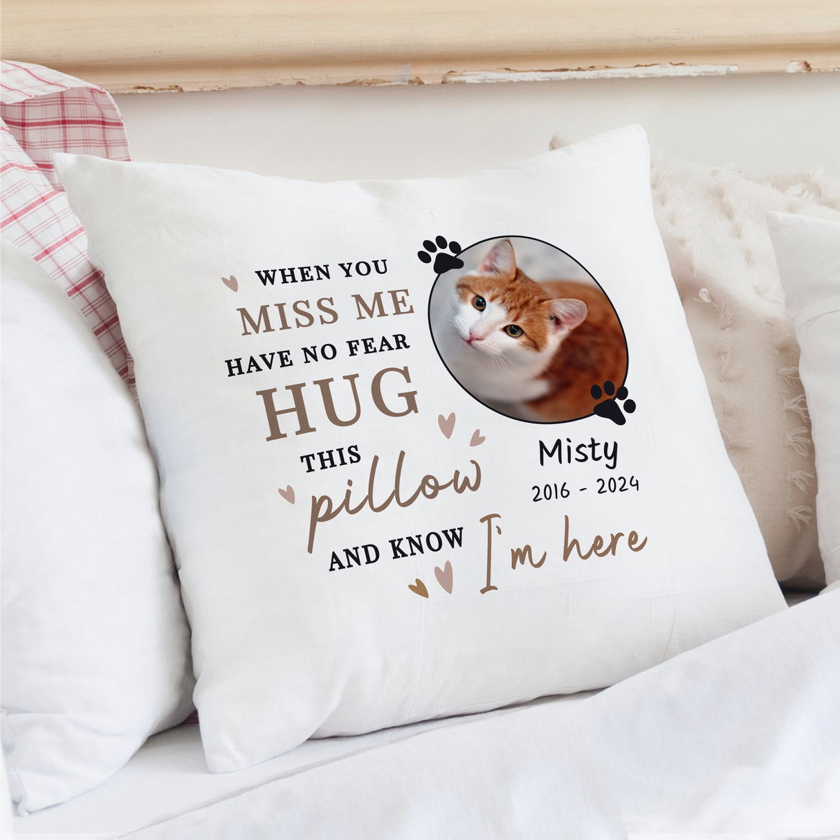 Personalised Memorial Pet Photo Cushion: 2 - Cushions By Gift Moments